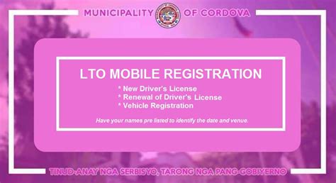 LTO Mobile Registration in Cordova .